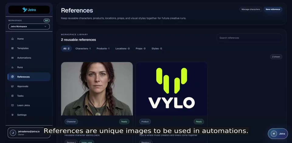 References walkthrough preview